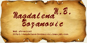 Magdalena Božanović vizit kartica